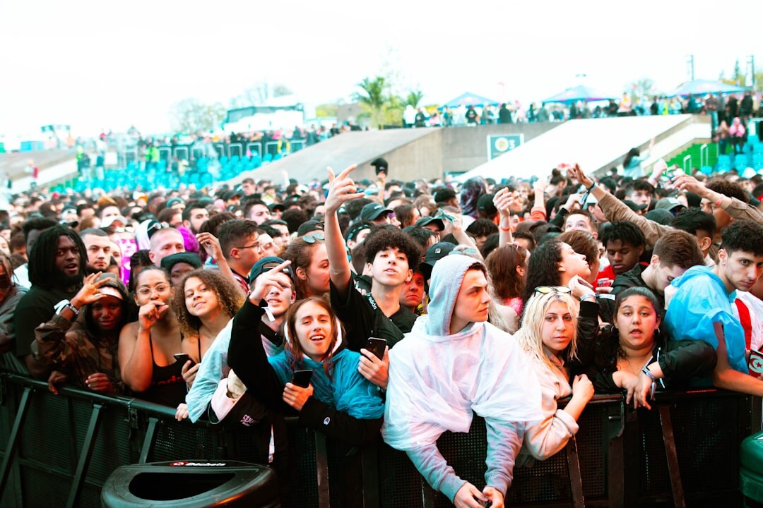 group of fans at event